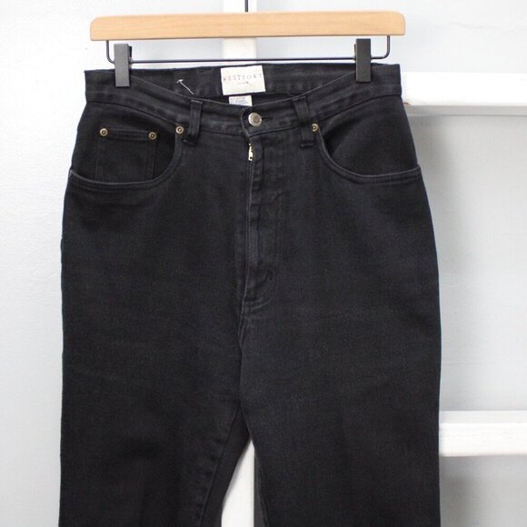 Westport Vintage Black High-Rise Straight Leg Denim Jeans Size 8 - Picture 4 of 7